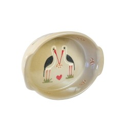 Plat ovale 0 taupe cigogne 