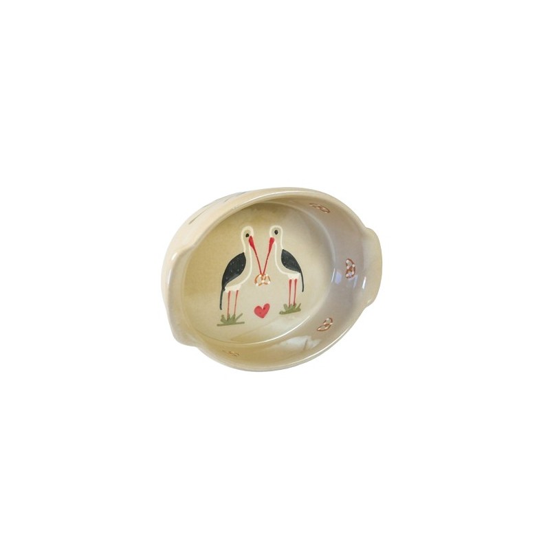 Plat ovale 0 taupe cigogne 