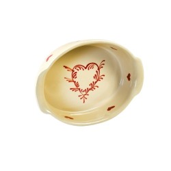 Plat ovale 1 nat coeur rge 