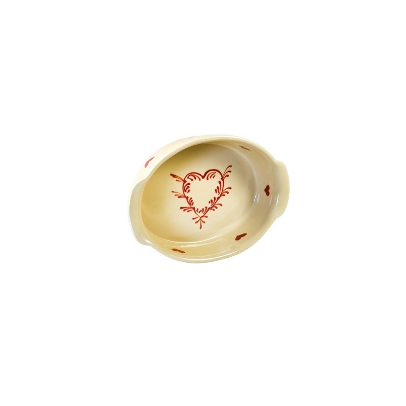 Plat ovale 1 nat coeur rge 