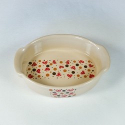 Plat ovale 1 nat frise coeur 