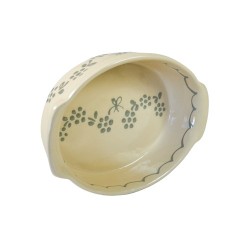 Plat ovale 1 nat papilon gri 