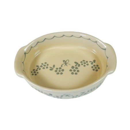 Plat ovale 1 nat papilon gri 