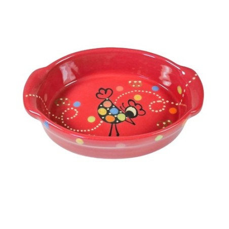 Plat ovale 2 rouge cocotte 