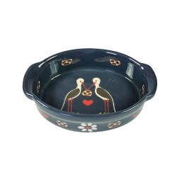 Plat ovale 3 bleu cigogne 