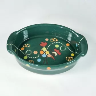 Plat ovale 3 vert cocotte 