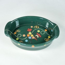 Plat ovale 4 vert cocotte 