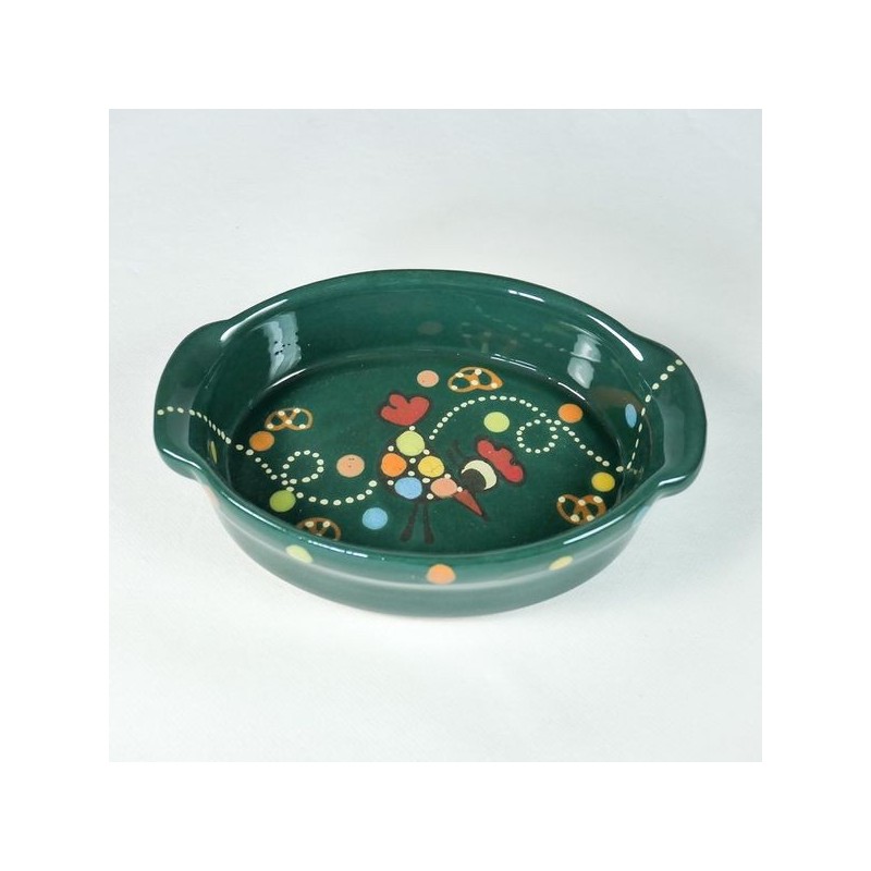 Plat ovale 4 vert cocotte 