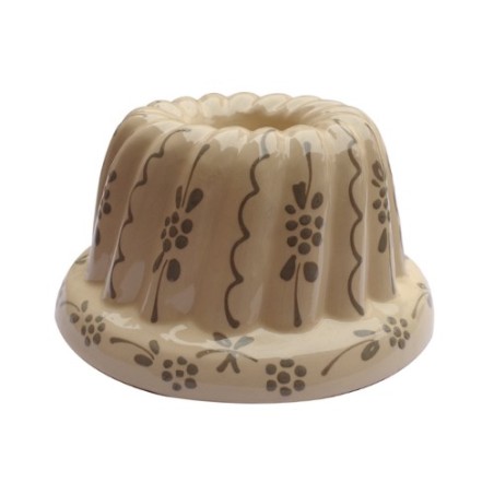 Kougelhopf N°2 de 12 cm Nature Papillons Gris - Poterie Alsacienne Siegfried