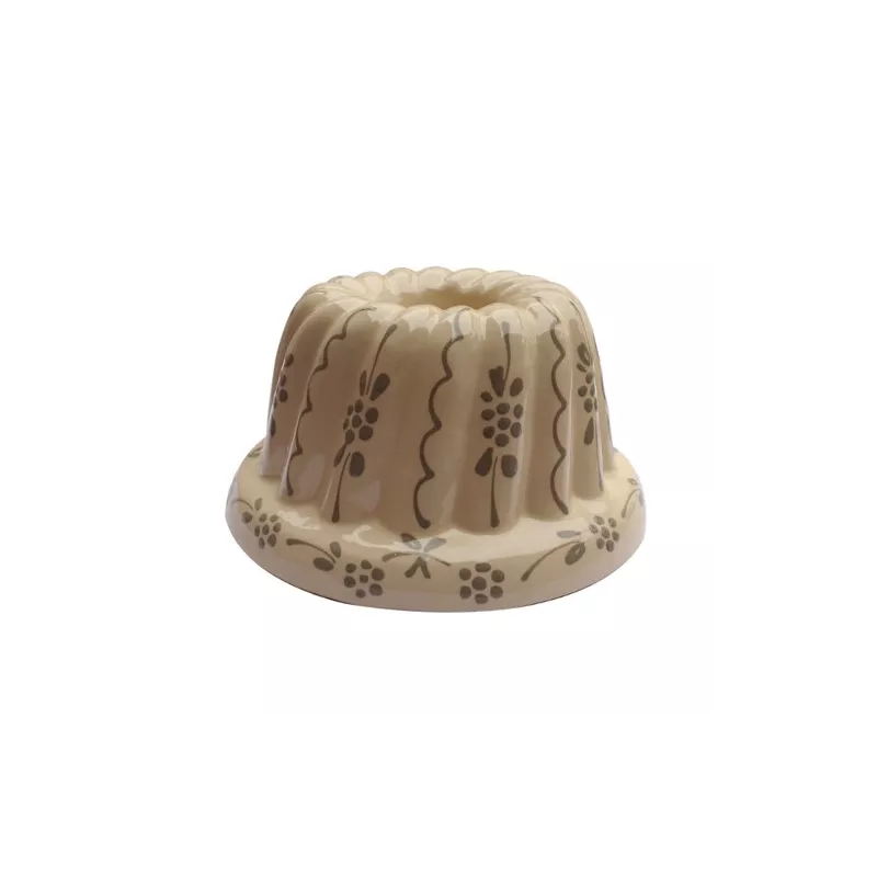 Kougelhopf N°3 de 14 cm Nature Papillons Gris - Poterie Alsacienne Siegfried