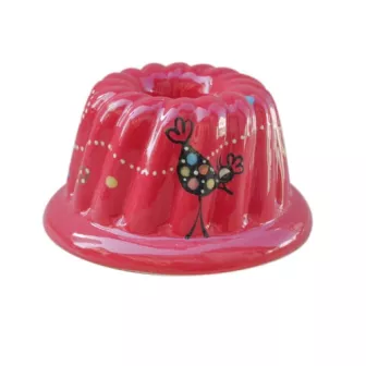 Kougelhopf N°3 de 14 cm Rouge Cocotte - Poterie Alsacienne Siegfried