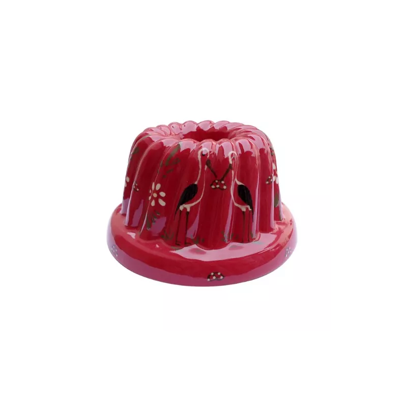 Kougelhopf N°6 de 20 cm Rouge Cigogne - Poterie Alsacienne Siegfried