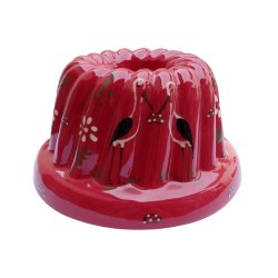 Kougelhopf N°7 de 22 cm Rouge Cigogne - Poterie Alsacienne Siegfried