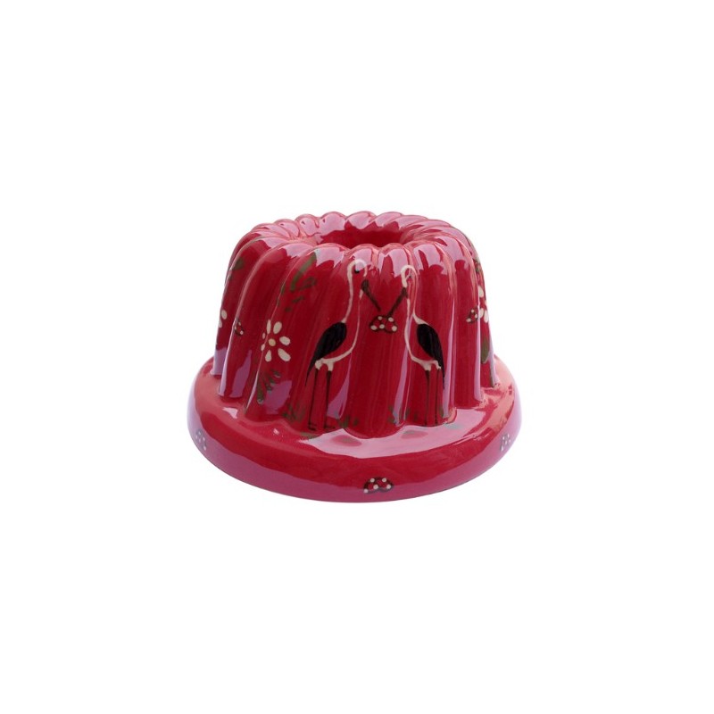 Kougelhopf N°7 de 22 cm Rouge Cigogne - Poterie Alsacienne Siegfried