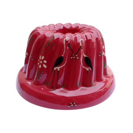 Kougelhopf N°7 de 22 cm Rouge Cigogne - Poterie Alsacienne Siegfried