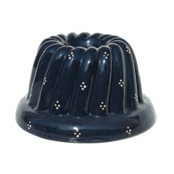 Kougelhopf N°7 de 22 cm Bleu 4 Points  - Poterie Alsacienne Siegfried