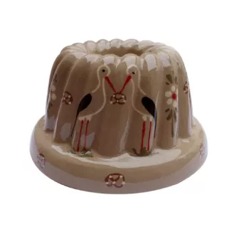 Kougelhopf N°8 de 24 cm Taupe Cigogne - Poterie Alsacienne Siegfried