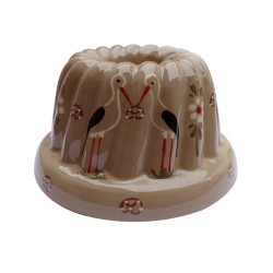 Kougelhopf N°8 de 24 cm Taupe Cigogne - Poterie Alsacienne Siegfried