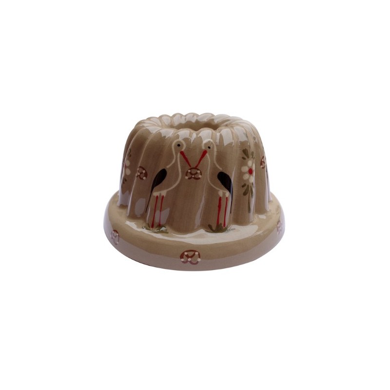 Kougelhopf N°8 de 24 cm Taupe Cigogne - Poterie Alsacienne Siegfried