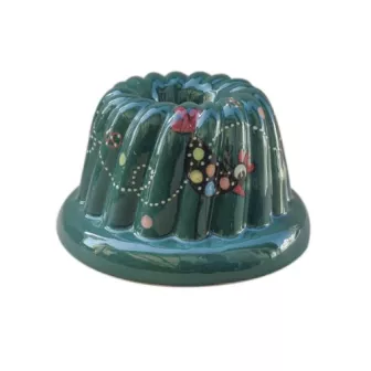 Kougelhopf N°8 de 24 cm Vert Cocotte - Poterie Alsacienne Siegfried