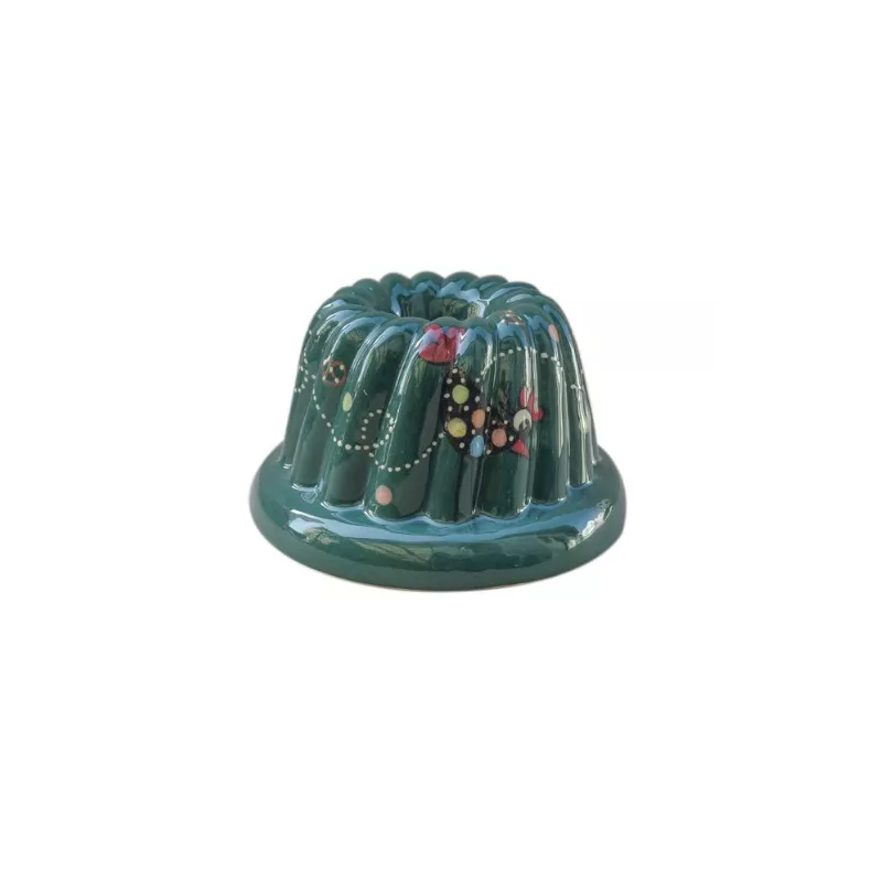 Kougelhopf N°8 de 24 cm Vert Cocotte - Poterie Alsacienne Siegfried