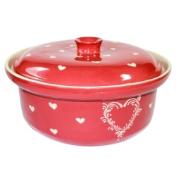 Terrrine ronde 23 rouge coeur 