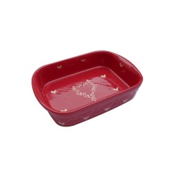 Plat lasagne 1 rouge coeur 