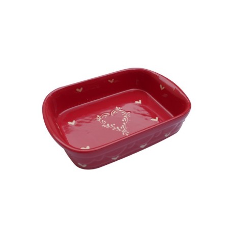 Plat lasagne 1 rouge coeur 