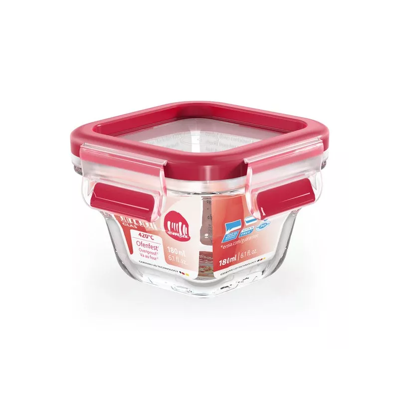 Clip & close glass carre 0.18l 
