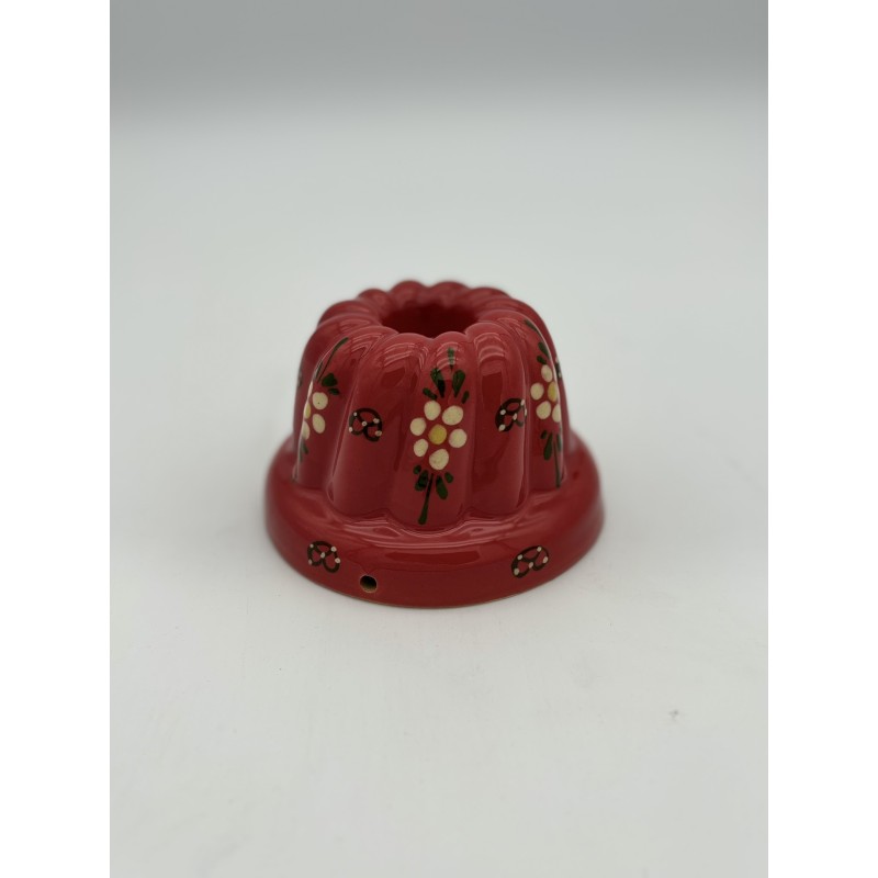 Kougelhopf N°6 de 20 cm Rouge Marguerite - Poterie Alsacienne Siegfried