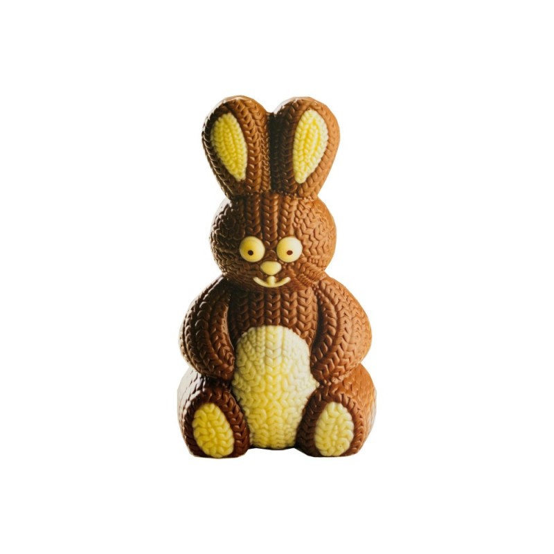 Moule chocolat lapin tricot 15 cm 