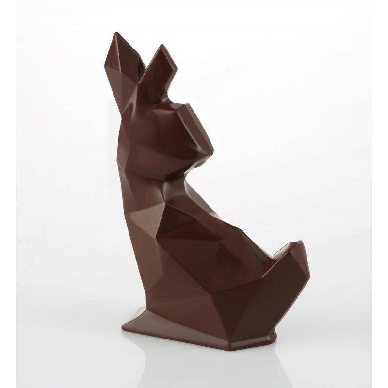 Moule chocolat lapin origami 11 cm 