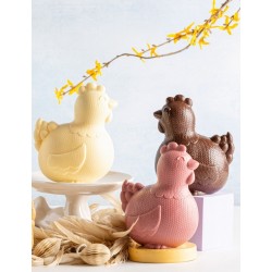 Moule chocolat poule tricot 15 cm 