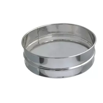 Tamis inox 21 cm mailles 0,8 mm pour farine et poudres