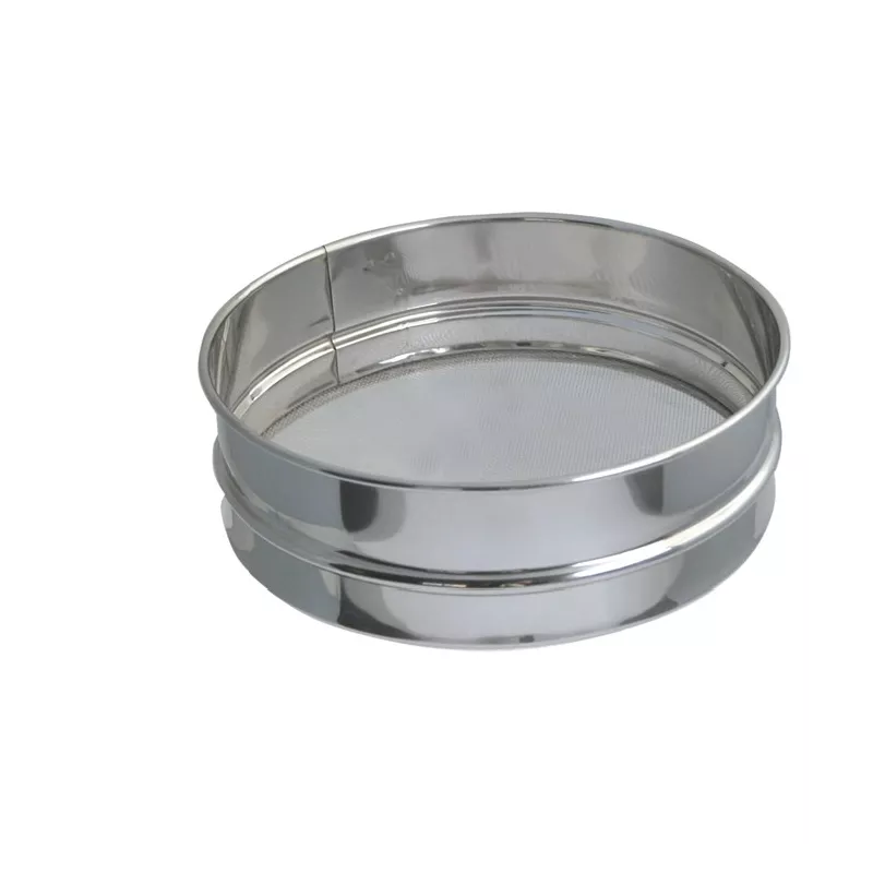 Tamis inox 21 cm mailles 0,8 mm pour farine et poudres