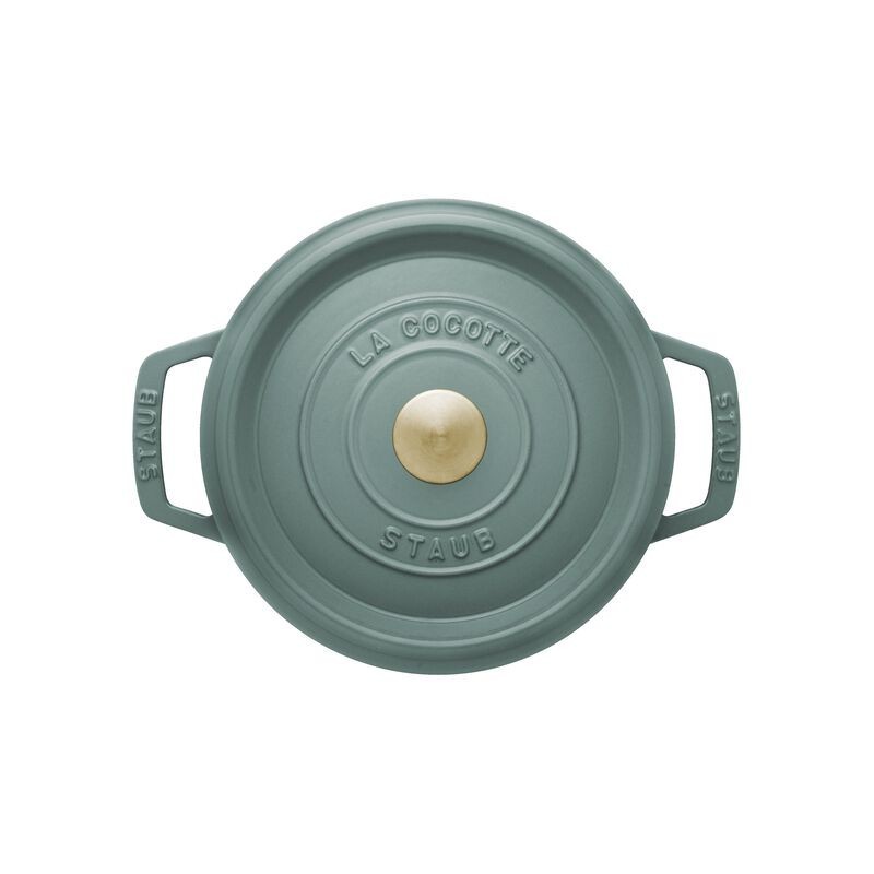 Cocotte en fonte ronde 26 cm – Eucalyptus 