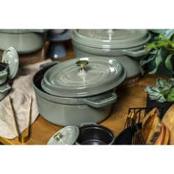 Cocotte en fonte ronde 26 cm – Eucalyptus 