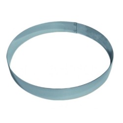 Cercle à Mousse en Inox - Diamètre 20 cm, Hauteur 4 cm 