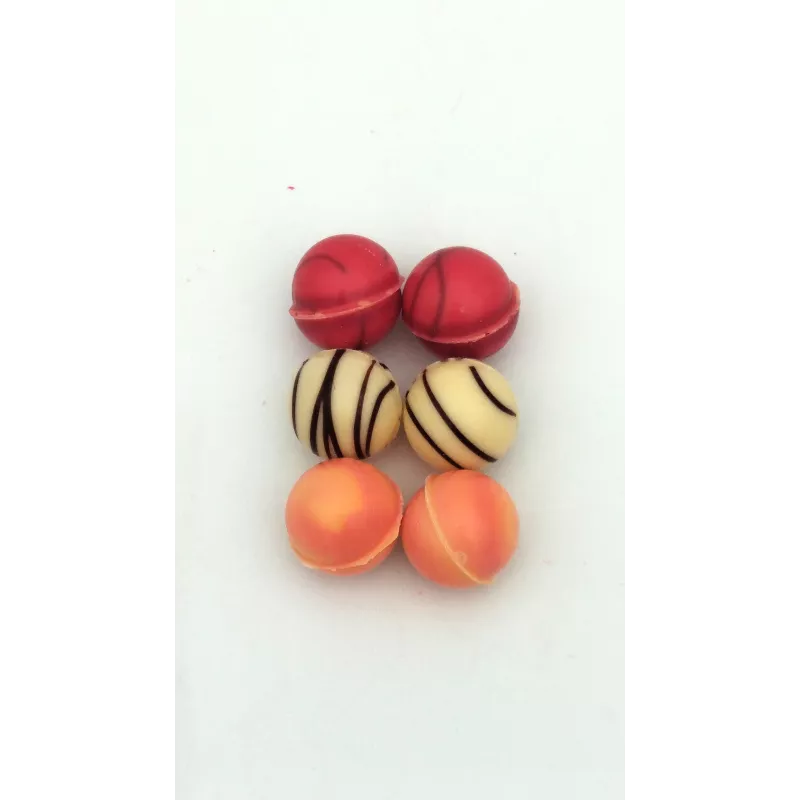 Boule chocolat decoré 6 pièces 