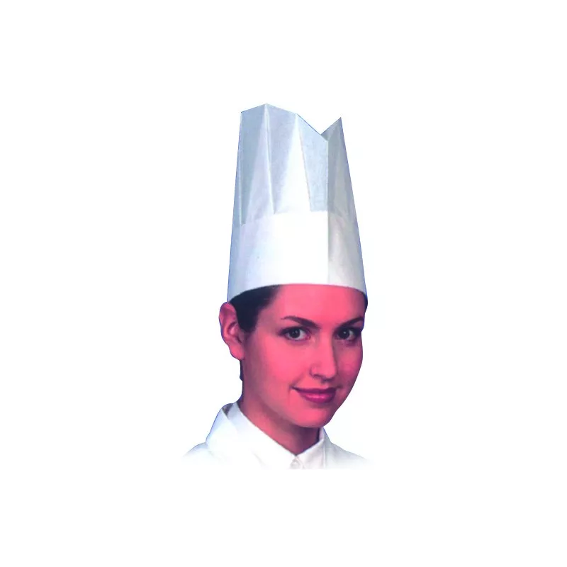 Toques en Papier Lisse - Hauteur 23,5 cm - Lot de 10 