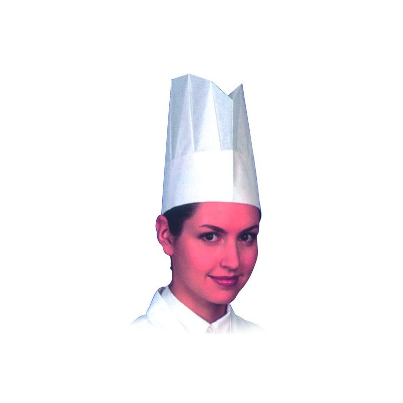 Toques en Papier Lisse - Hauteur 23,5 cm - Lot de 10 