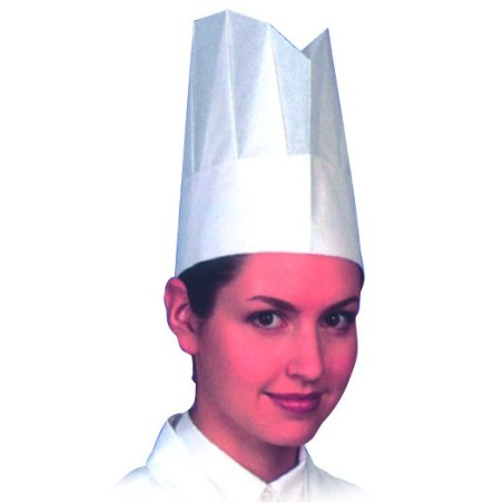 Toques en Papier Lisse - Hauteur 23,5 cm - Lot de 10 