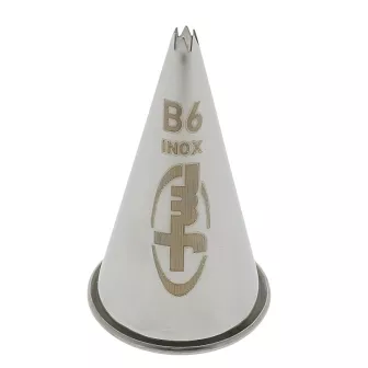 Douille cannelée en inox B6 
