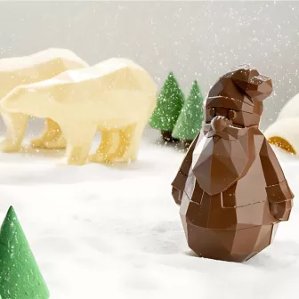 Moule à Chocolat - Père Noël Origami 