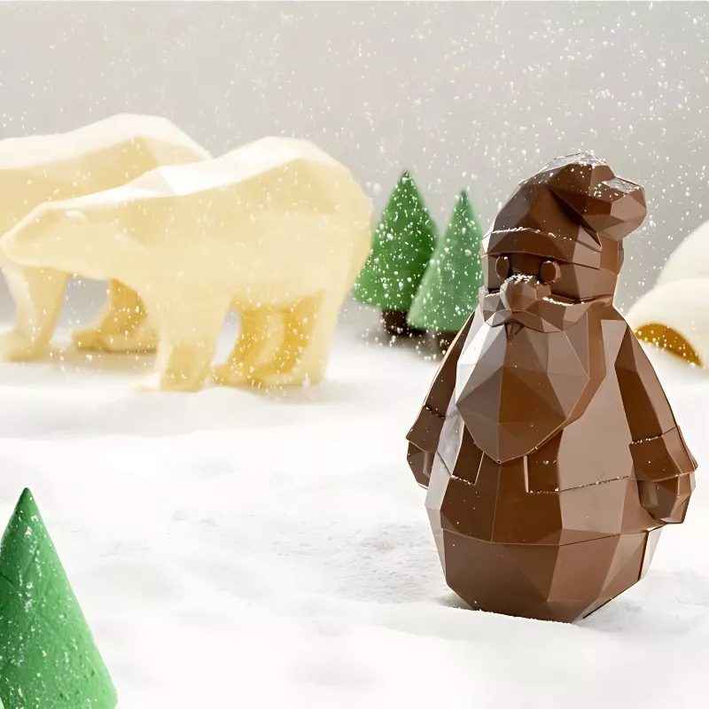 Moule à Chocolat - Père Noël Origami 