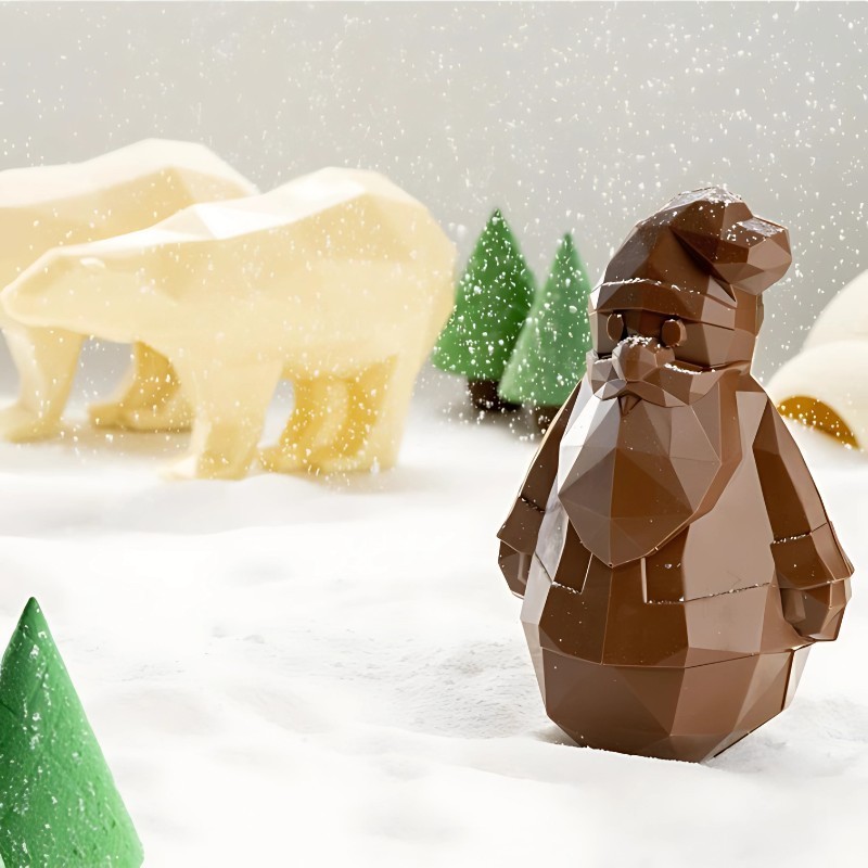 Moule à Chocolat - Père Noël Origami 