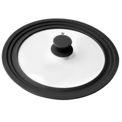Couvercle verre contour silicone Diamètre:16-18-20 cm
