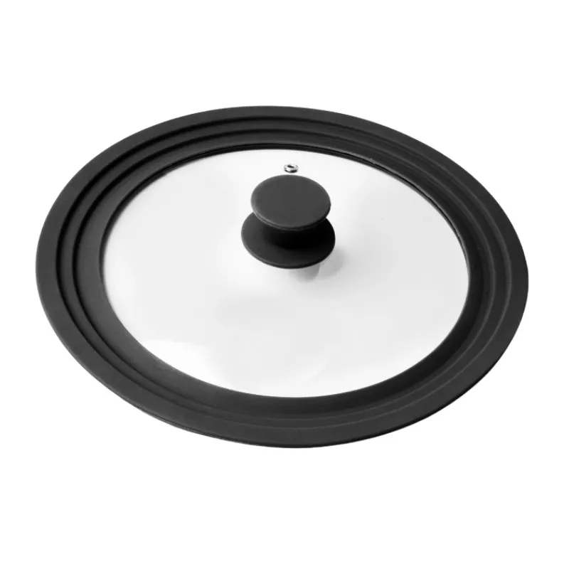 Couvercle verre contour silicone Diamètre:16-18-20 cm