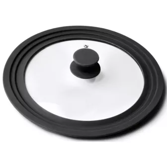 Couvercle verre contour silicone Diamètre:24-26-28 cm