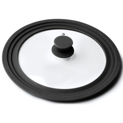 Couvercle verre contour silicone Diamètre:24-26-28 cm